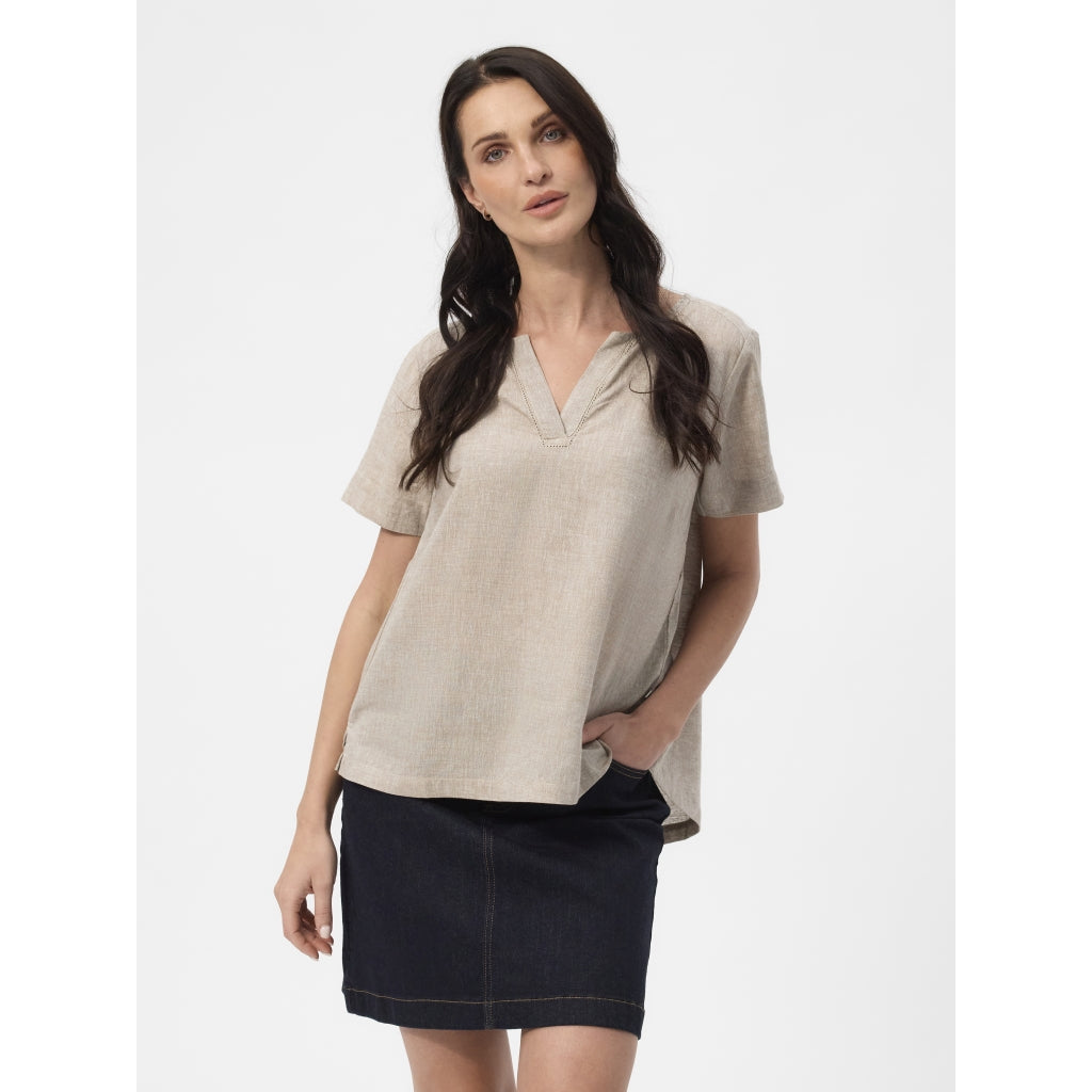 Redgreen Women Alexia Shirt Dresses / Shirts 422 Ligth Sand Melange