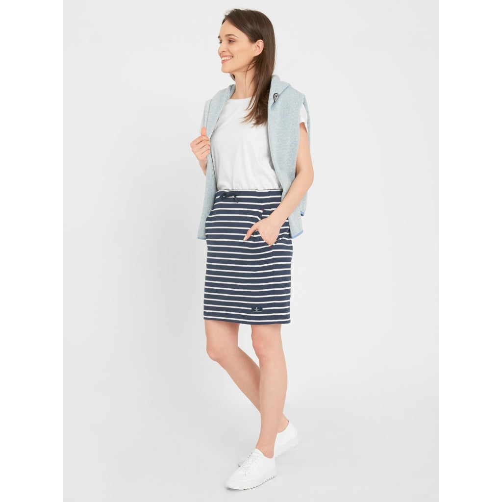Sea Ranch Anjelica Striped Skirt Skirts SR Navy/Pearl Breton