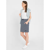 Sea Ranch Anjelica Striped Skirt Skirts SR Navy/Pearl Breton