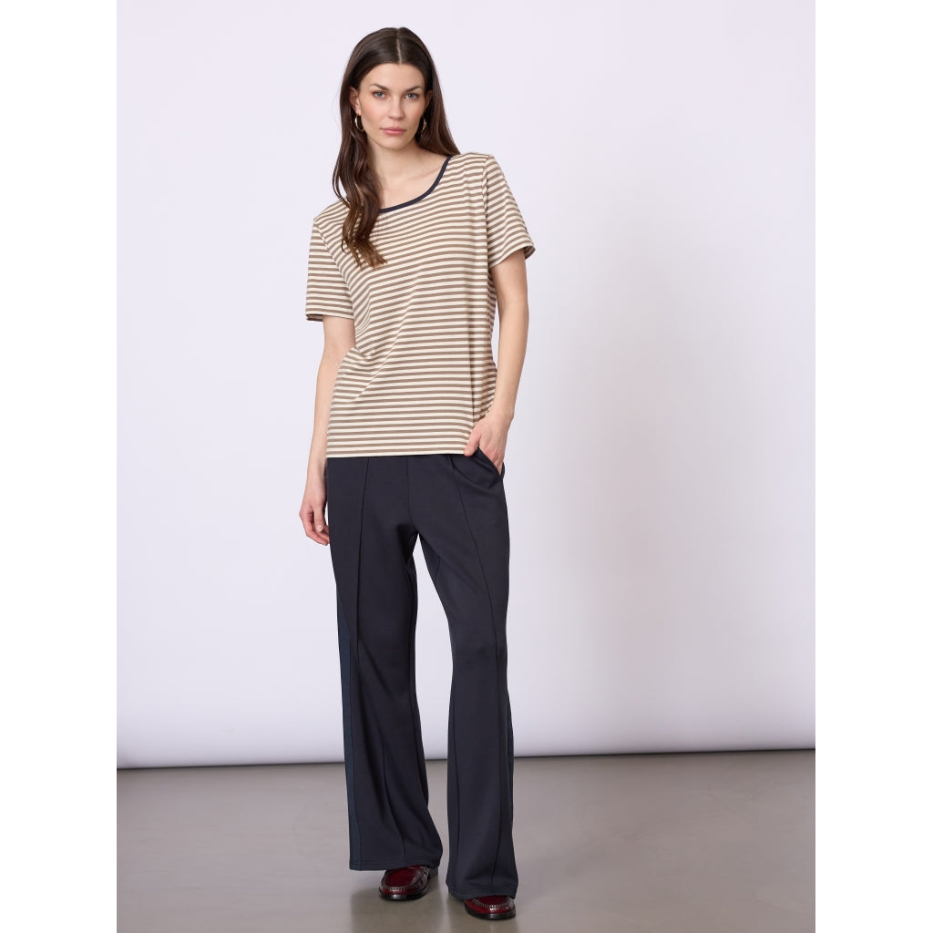 Redgreen Women Cecilie Tee Polo Shirts 125 Dark Sand Stripe