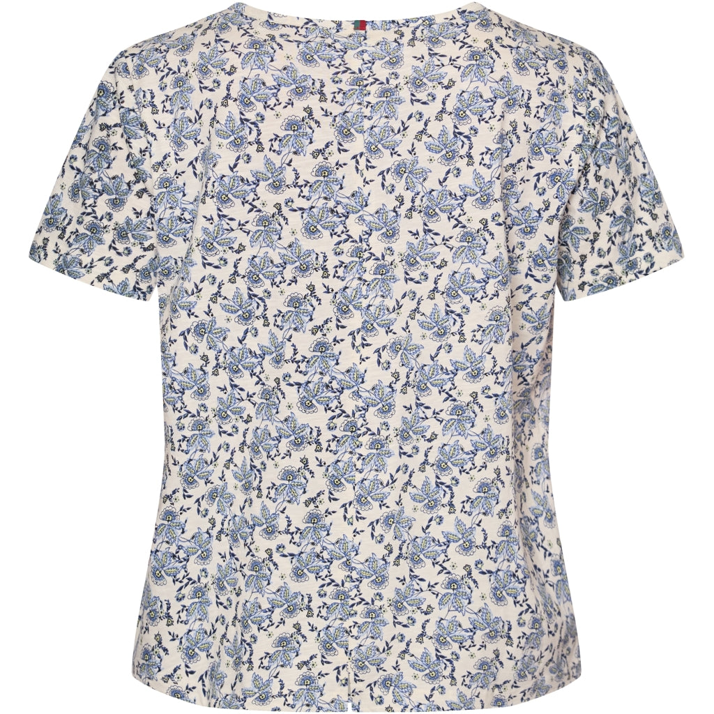 Redgreen Women Celina T-shirt Short Sleeve Tee 363 Blue Pattern