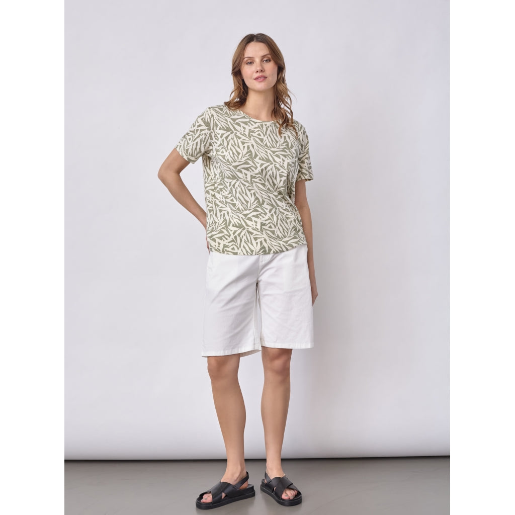 Redgreen Women Celina T-shirt Short Sleeve Tee 373 Light Green Pattern