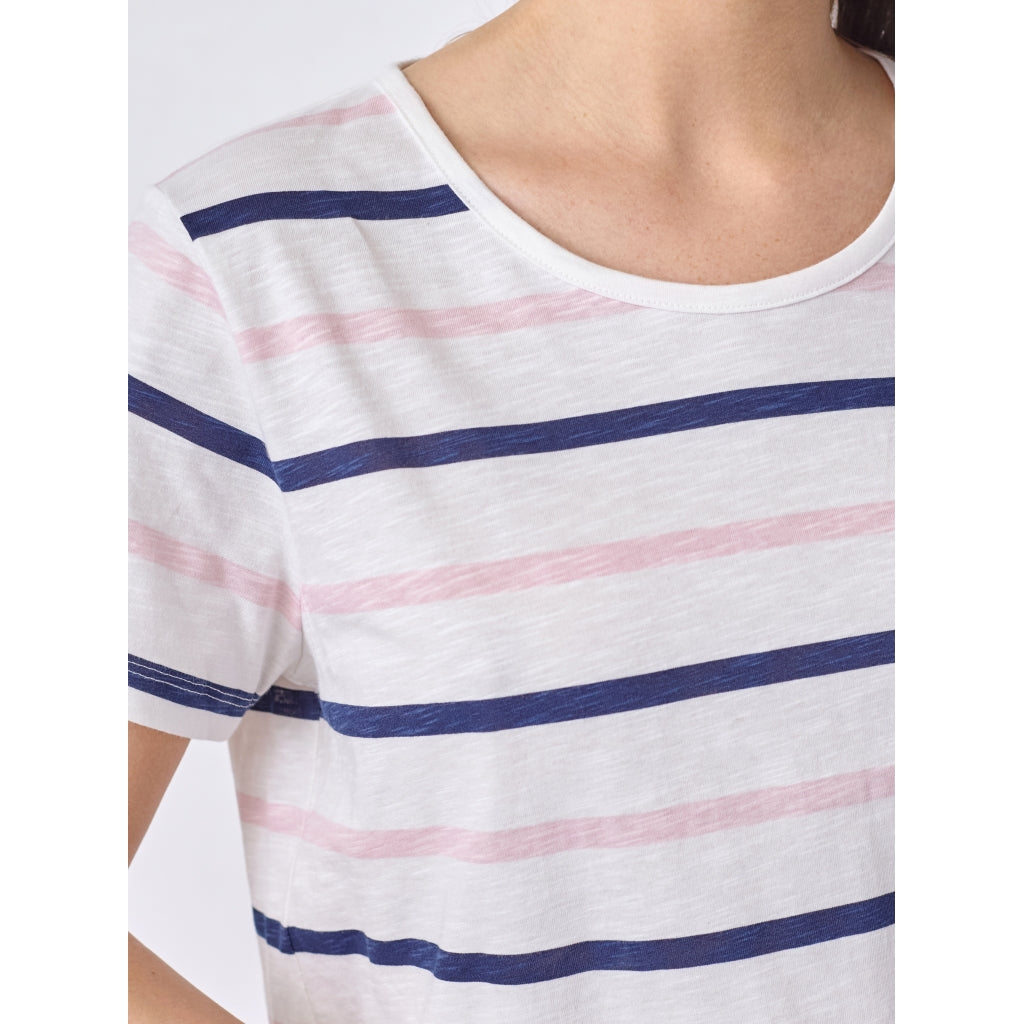 Redgreen Women Chris T-shirt Short Sleeve Tee 145 Pink Stripe