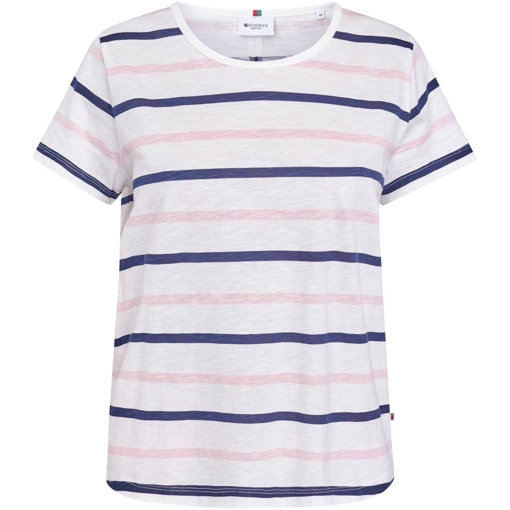 Redgreen Women Chris T-shirt Short Sleeve Tee 145 Pink Stripe