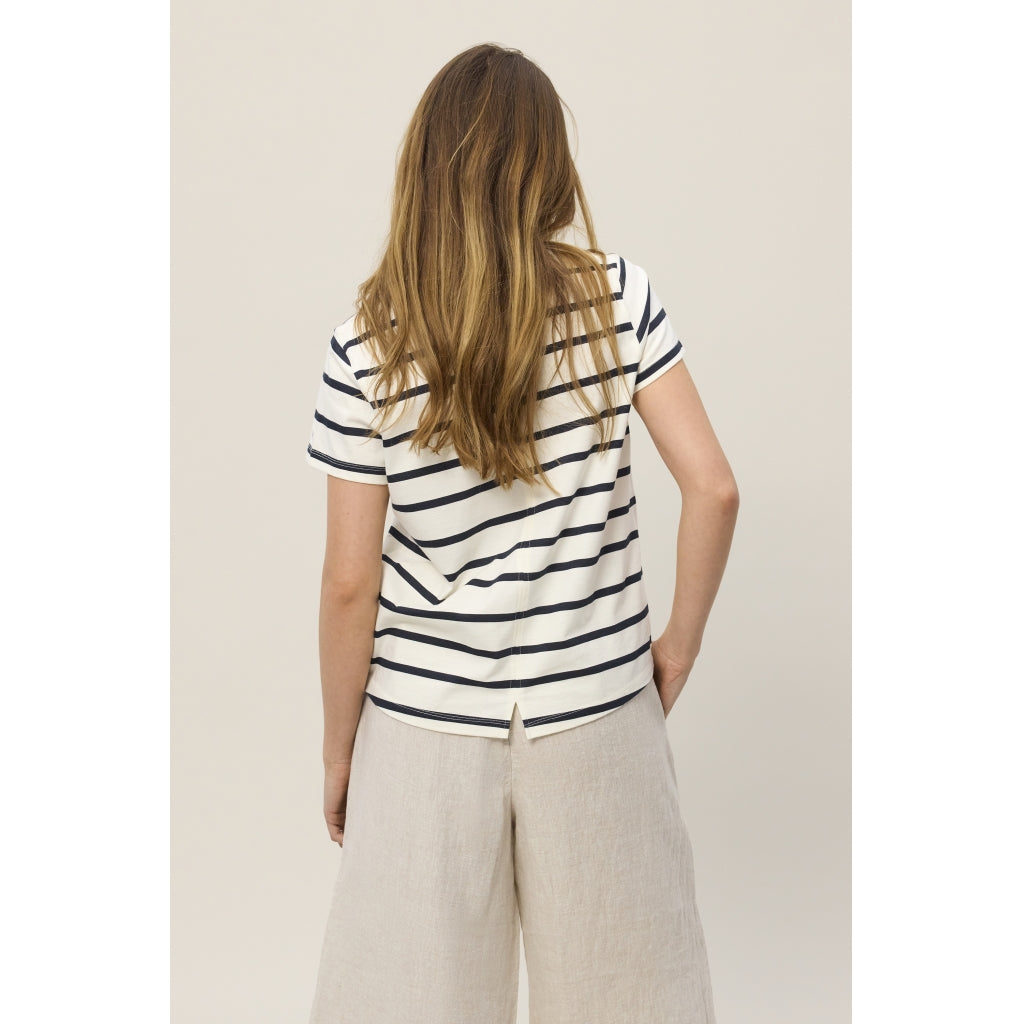 Redgreen Women Chris T-shirt Short Sleeve Tee 168 Navy Stripe