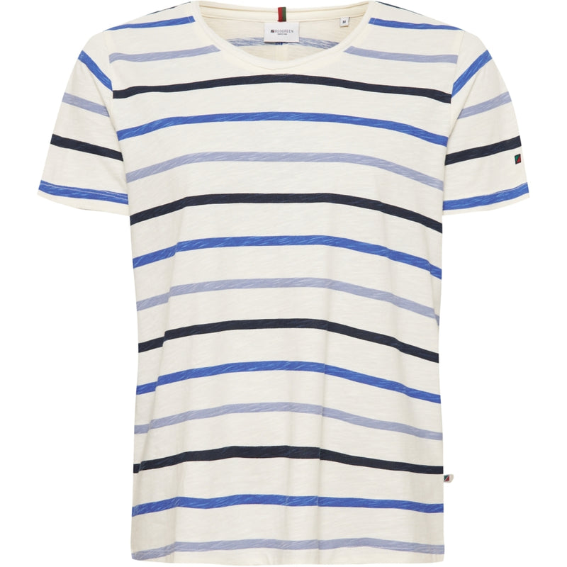 Redgreen Women Cille T-shirt Short Sleeve Tee 191 Turquoise Stripe