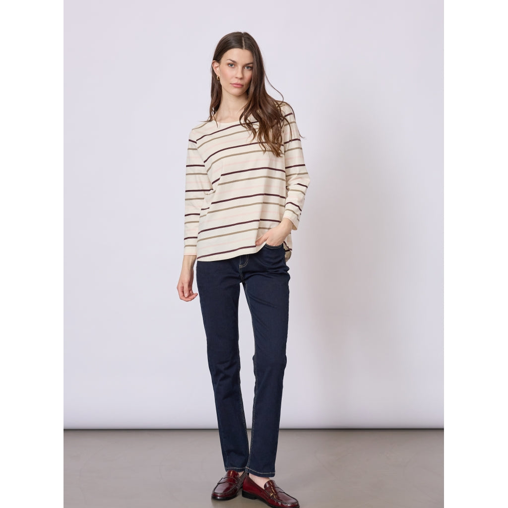 Redgreen Women Croco T-shirt Short Sleeve Tee 141 Rose Stripe