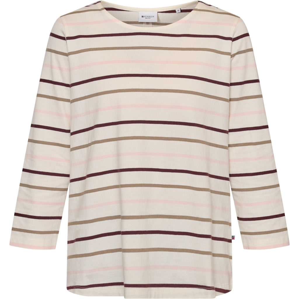 Redgreen Women Croco T-shirt Short Sleeve Tee 141 Rose Stripe