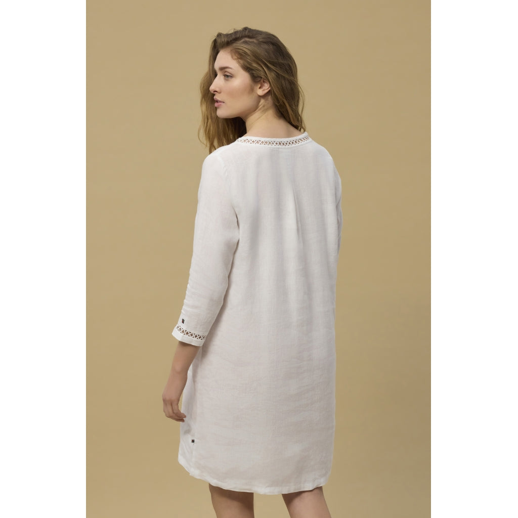 Redgreen Women Diaz Linen Dress Dresses / Shirts White