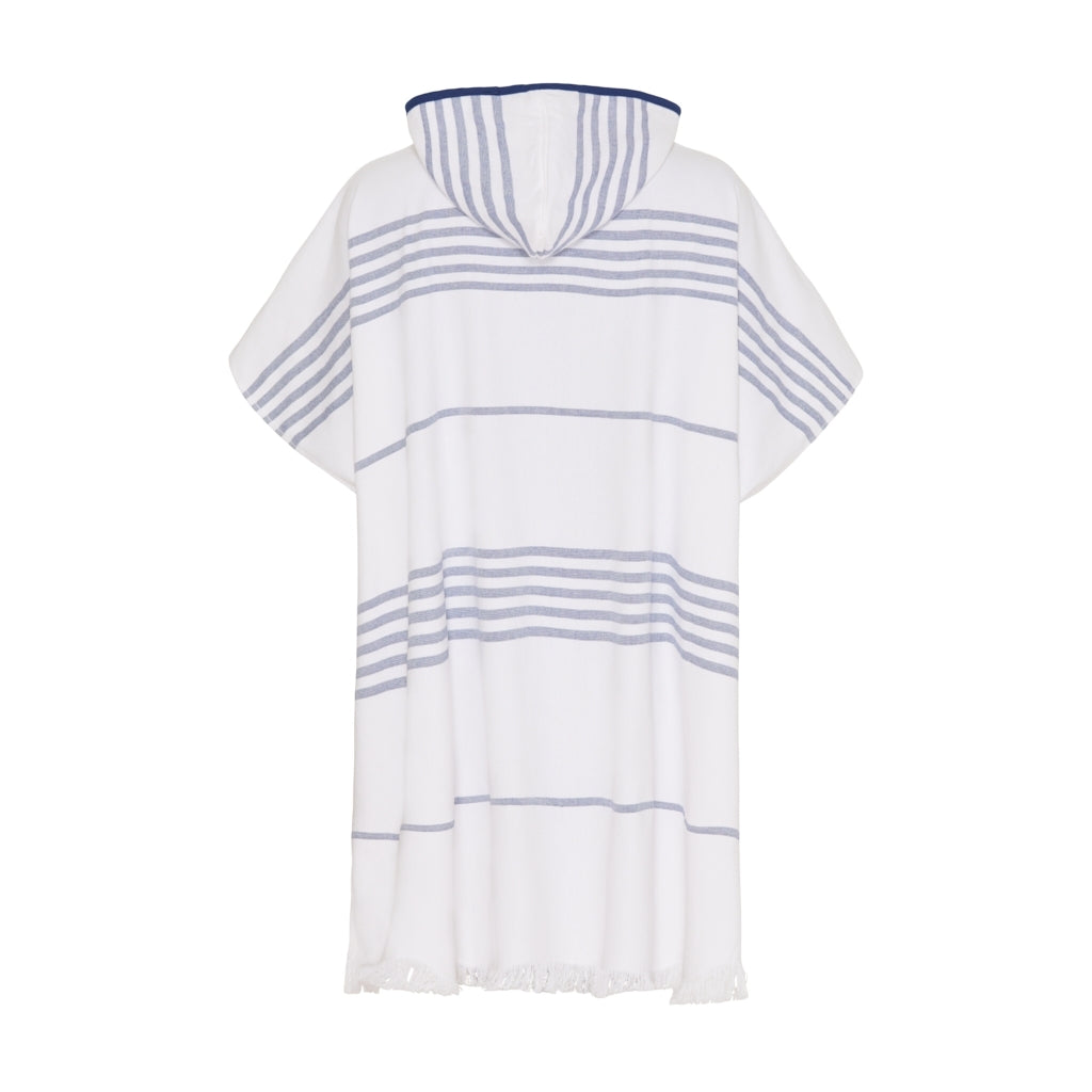Sea Ranch Dune Beach Poncho Towels White/Dark Navy