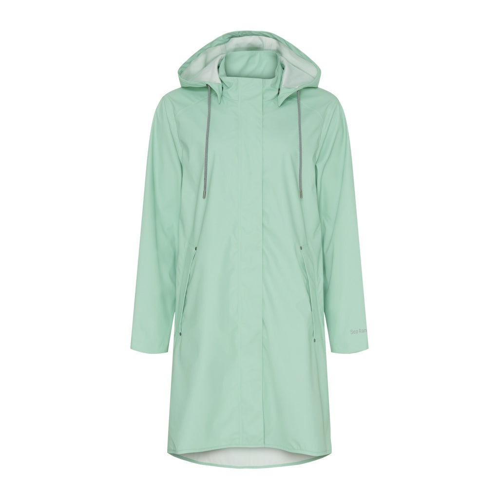 Mint green raincoat sales