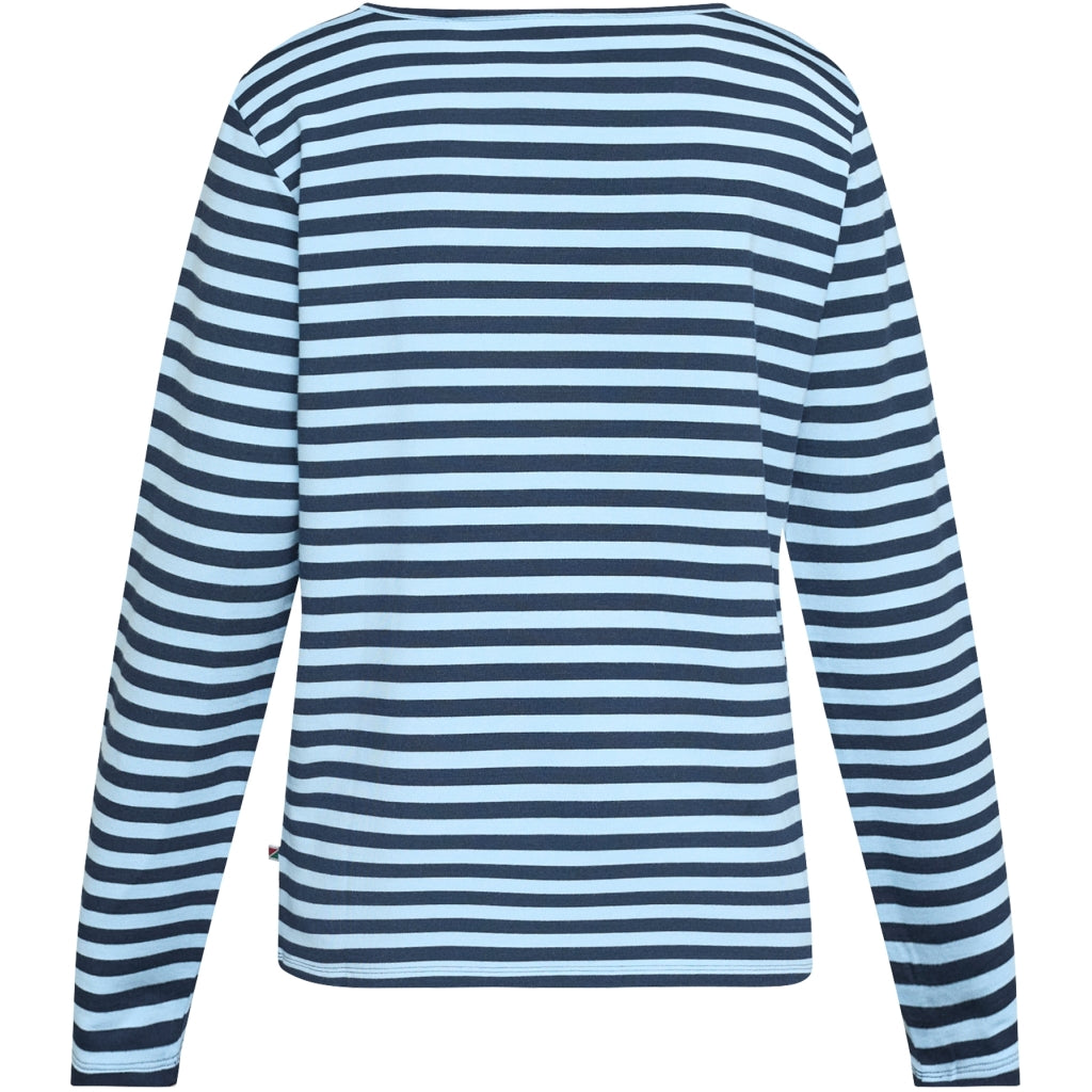Redgreen Women Fie Long Sleeve T-shirt Long Sleeve Tee 164 Mid Blue Stripe