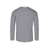 Sea Ranch Grenaa Striped Long Sleeve Tee Long Sleeve Tee Grey Melange / SR Navy