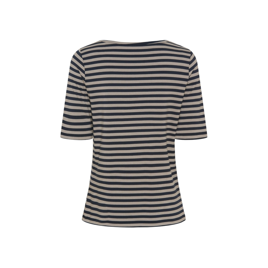 Redgreen Women Hedy kortærmet T-shirt Short Sleeve Tee 123 Sand Stripe