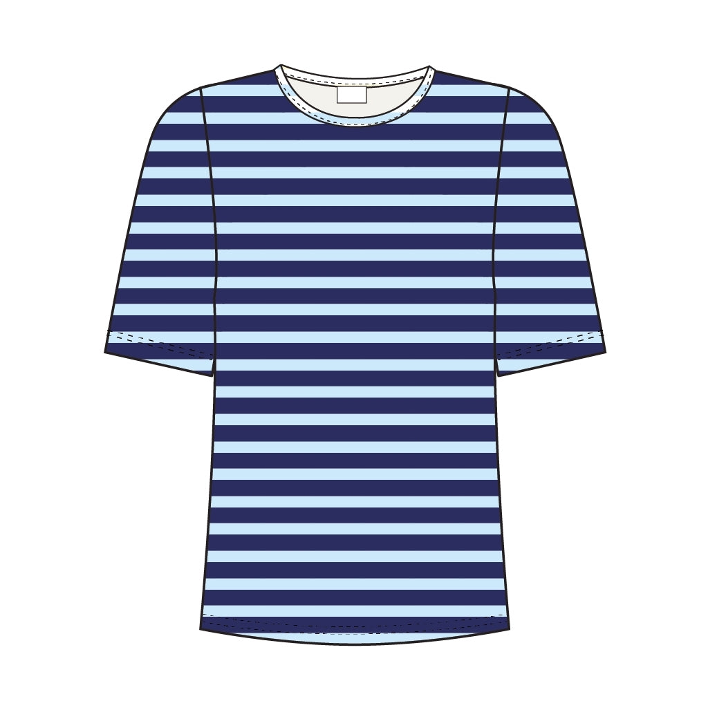 Redgreen Women Hedy kortærmet T-shirt Short Sleeve Tee 162 Light Blue Stripe