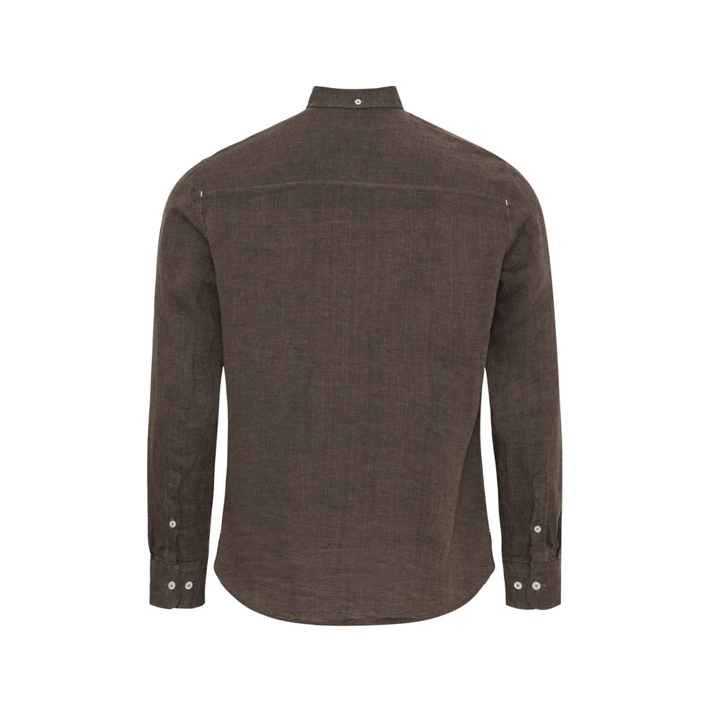 Sea Ranch Hyeres Long Sleeve Shirt Shirts Brown Melange