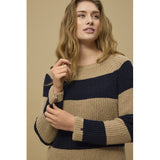 Redgreen Women Kimberly Knit Knit 124 Mid Sand Stripe
