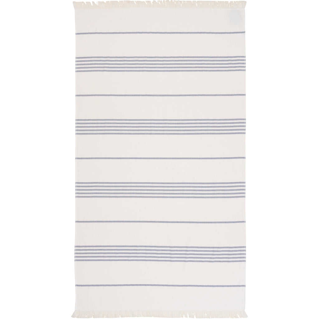 Sea Ranch Long Beach Towel Towels White/Dark Navy
