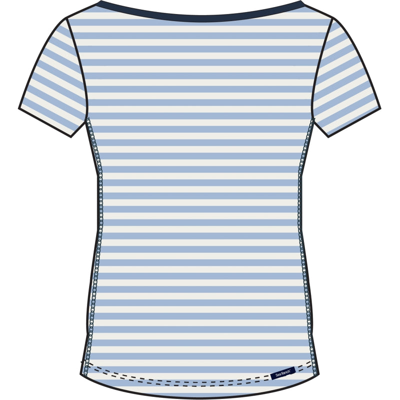 Sea Ranch Luella Striped Short Sleeve Tee Short Sleeve Tee 1114 Pearl / Cashmere Blue