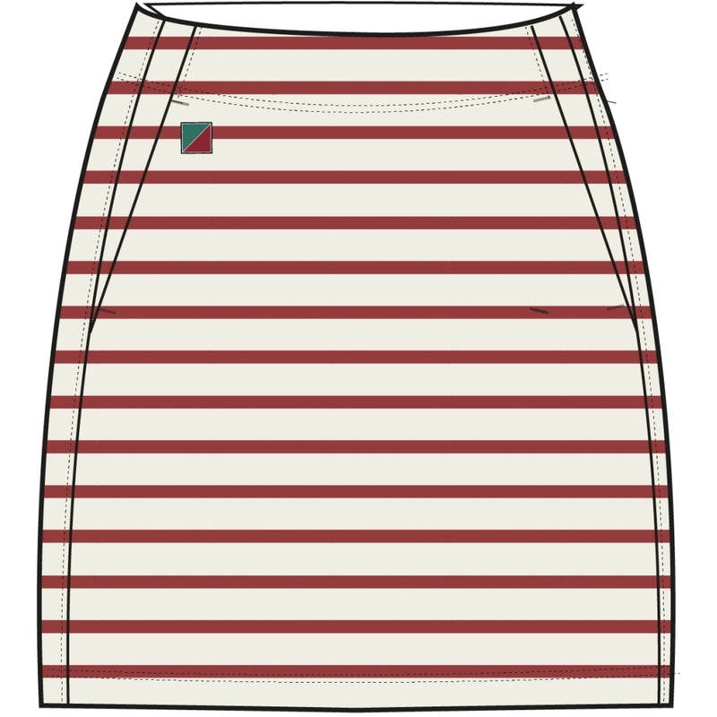 Redgreen Women Nabila Skirt Skirts 147 Dark Red Stripe
