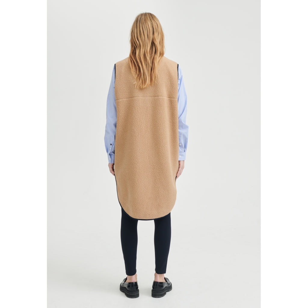 Redgreen Women Pile Vest Fleece Vest Dark Sand