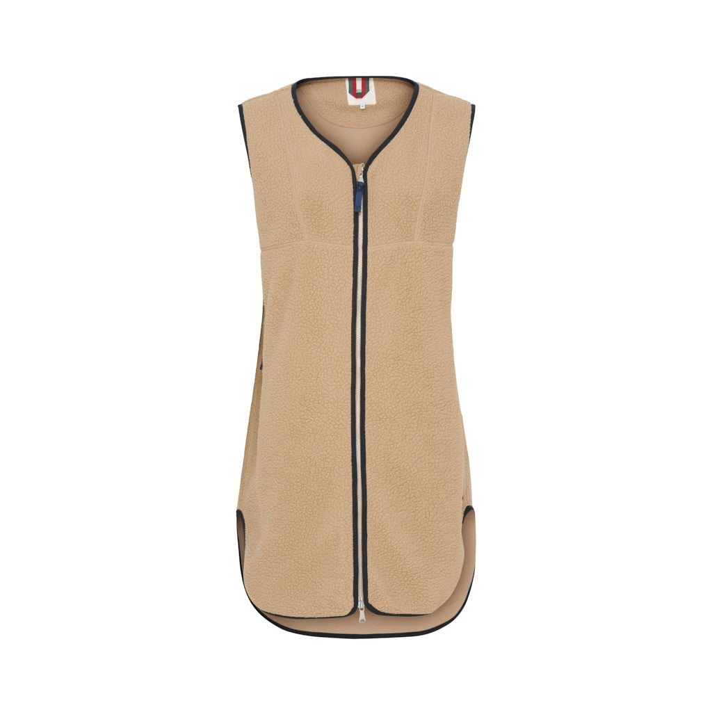 Redgreen Women Pile Vest Fleece Vest Dark Sand