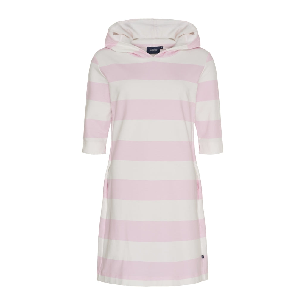 Sea Ranch Ronja Striped 3/4 Sleeve Sweat Dress Dresses / Shirts 3128 Pale Pink/Pearl SS26