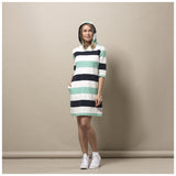 Sea Ranch Ronja Striped 3/4 Sleeve Sweat Dress Dresses / Shirts 5061 Mint Green / Pearl / Dark Navy