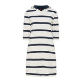 Sea Ranch Ronja Striped 3/4 Sleeve Sweat Dress Dresses / Shirts Pearl/Dark Navy