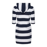 Sea Ranch Ronja Striped 3/4 Sleeve Sweat Dress Dresses / Shirts SR Navy/Pearl