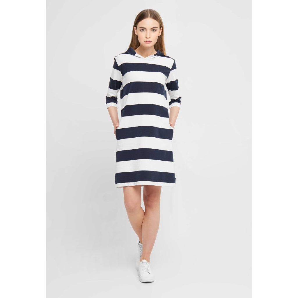 Sea Ranch Ronja Striped 3/4 Sleeve Sweat Dress Dresses / Shirts SR Navy/Pearl