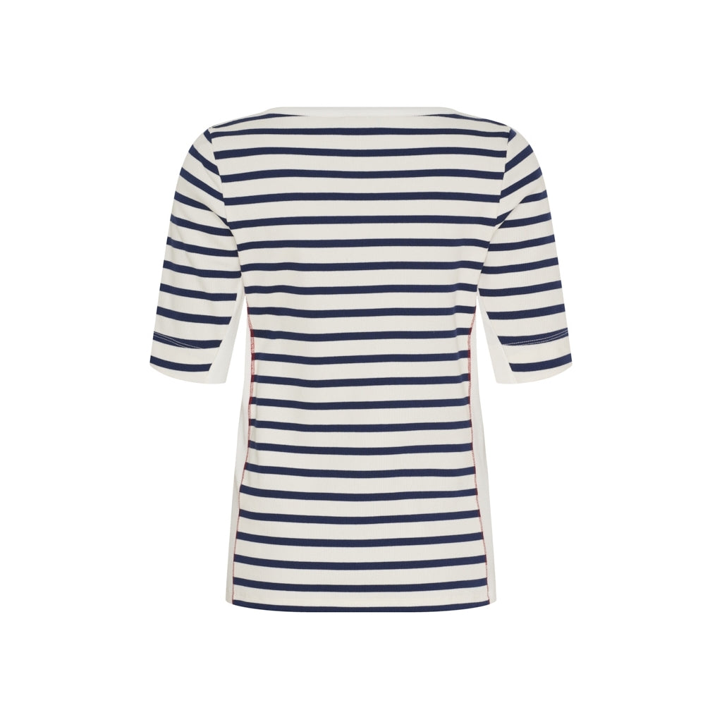 Sea Ranch SR_Maiken Short Sleeve Tee Pearl/SR Navy