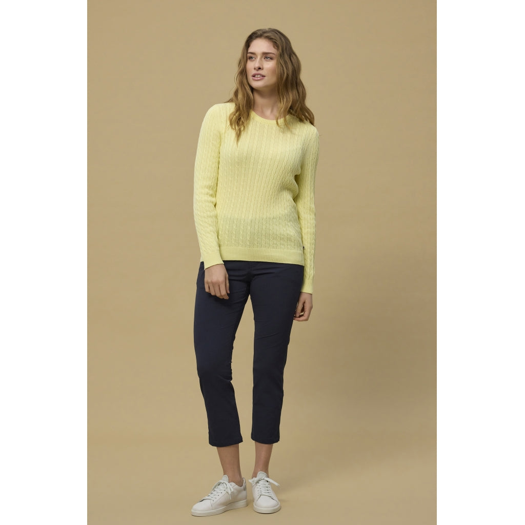 Redgreen Women Simone Cable Knit Knit 030 Yellow Pastel