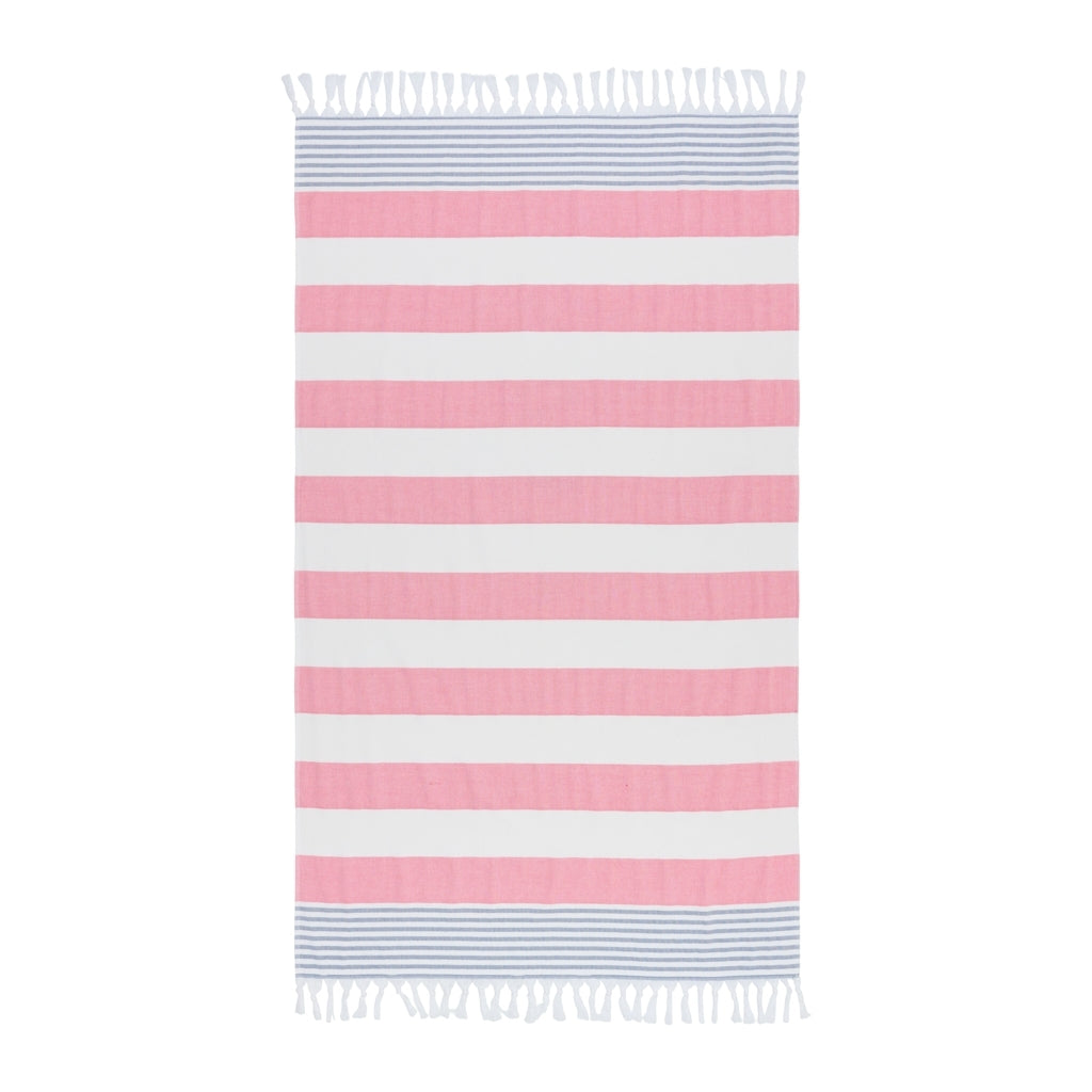 Sea Ranch Striped Beach Towel Towels 3102 Calypso Coral