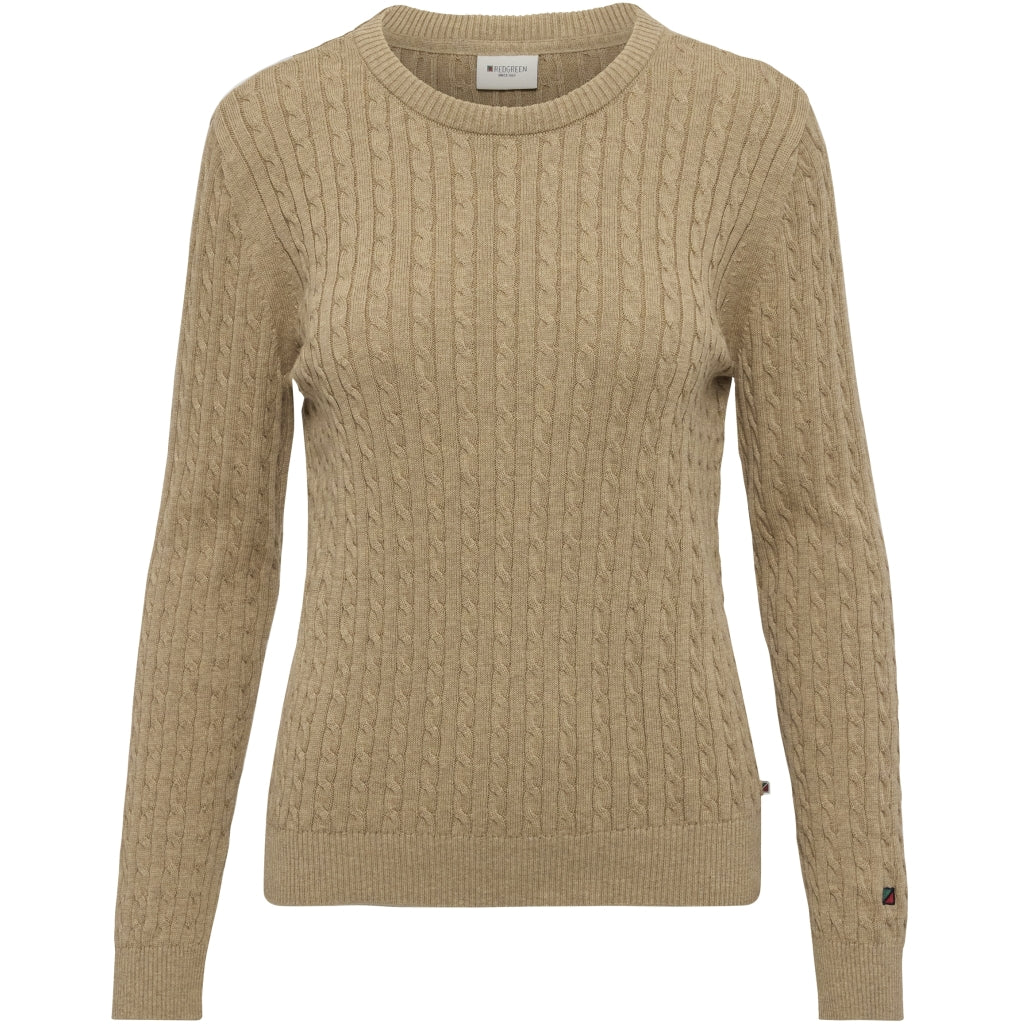 Redgreen Women Susan Cable strik Knit Mid Sand Melange