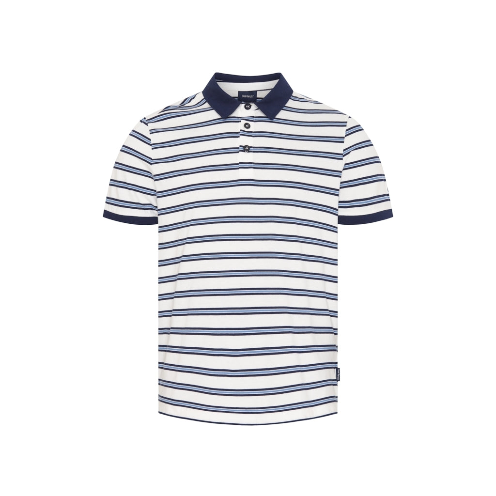Sea Ranch Theo Polo Polo Shirts 1095 Pearl/SR Navy/Coastal Blue