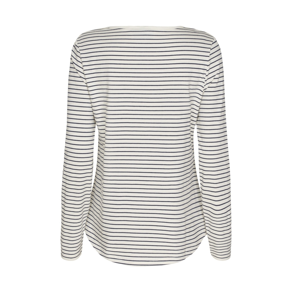 Sea Ranch Amelie Striped Long Sleeve Tee Long Sleeve Tee Pearl/SR Navy