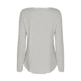 Sea Ranch Amelie Striped Long Sleeve Tee Long Sleeve Tee Pearl/SR Navy