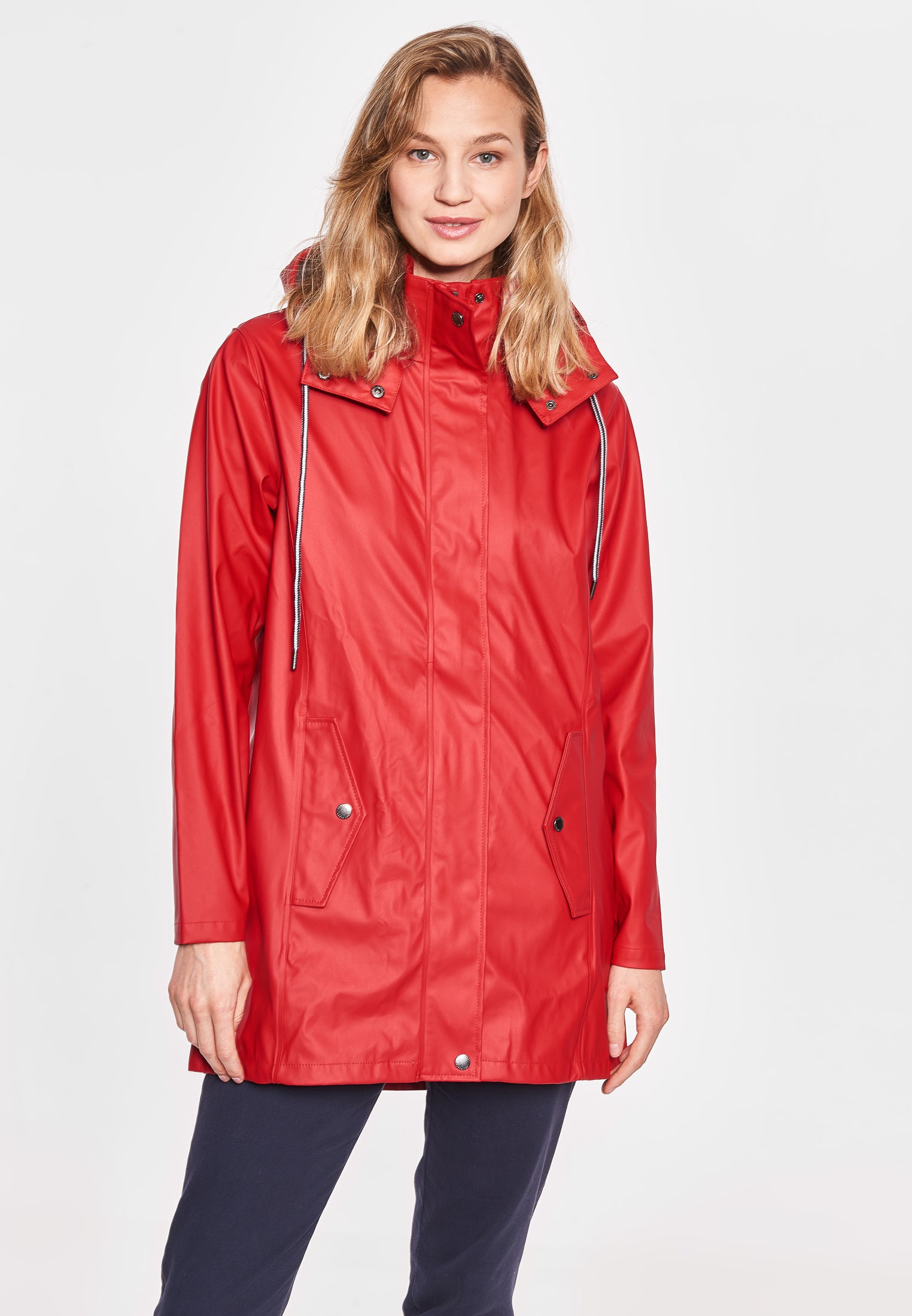 Sea Ranch Brooke Solid Raincoat Jackets and Coats SR Red