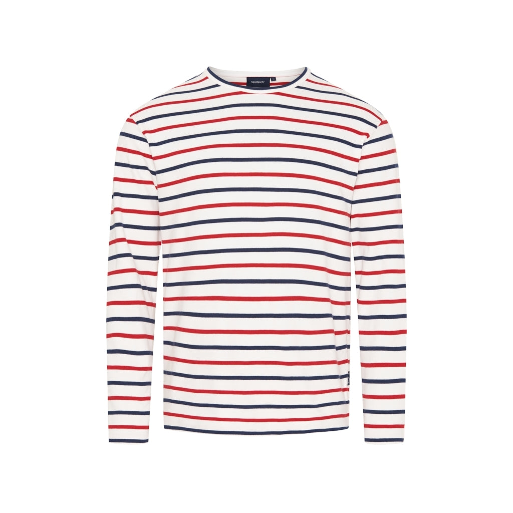 Red striped long sleeve shirt best sale mens