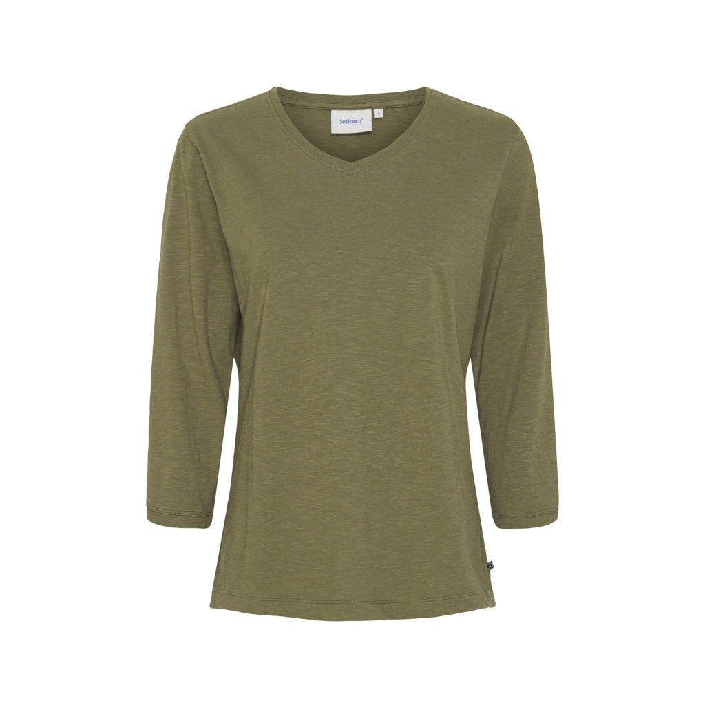 Sea Ranch Kaya 3/4 length Sleeve Tee Short Sleeve Tee Army Grøn
