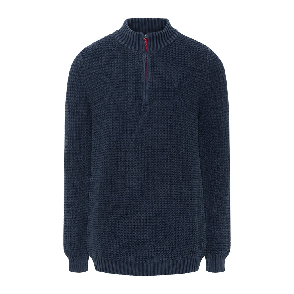 Sea Ranch Lance Knit Half Zip Knit Blue