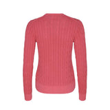 Leonora Long Sleeve Knit Sweater - Carmine Rose