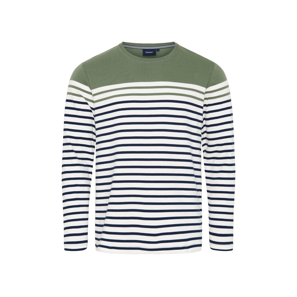 Sea Ranch Louie T-shirt Long Sleeve Tee 5054 Duck Green / Pearl