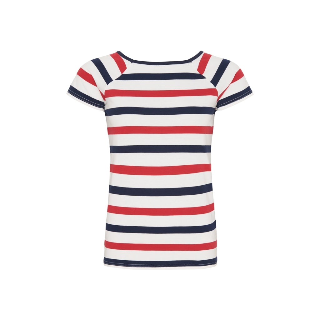 Sea Ranch Melanie Striped Short Sleeve Tee Short Sleeve Tee Pearl/SR Navy/Red