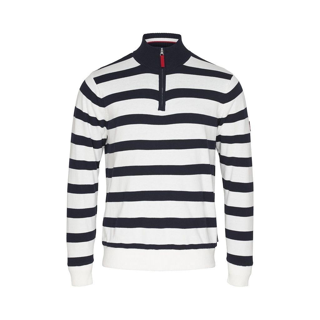 Sea Ranch Nathaniel Striped Half Zip Windbreaker Windbreaker Pearl/Dark Navy