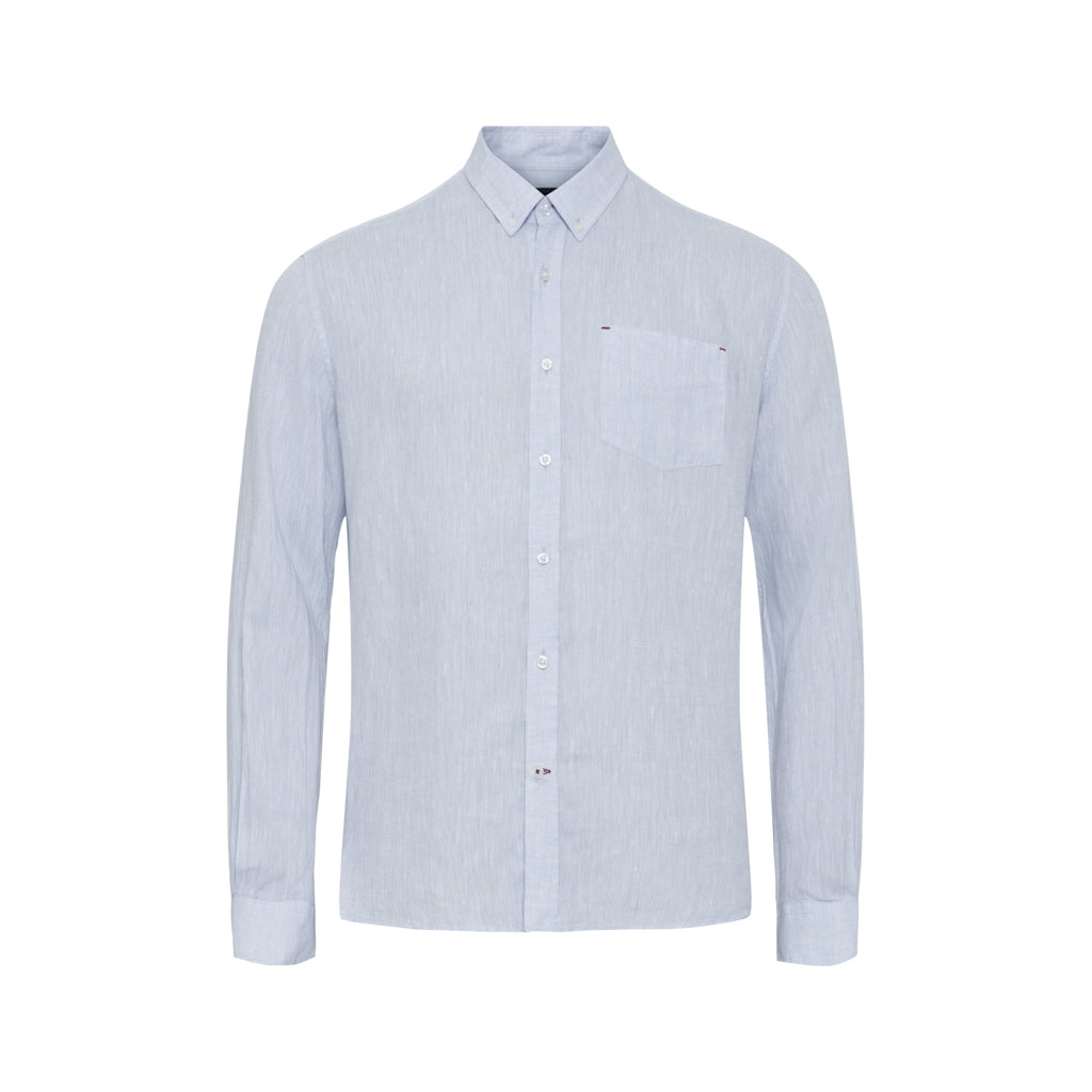 Sea Ranch Neil Linen Shirt with pocket Shirts Powder Blue
