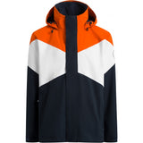 Nikolai Colour Block Jacket - Orange/White/Dark Navy