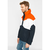Nikolai Colour Block Jacket - Orange/White/Dark Navy