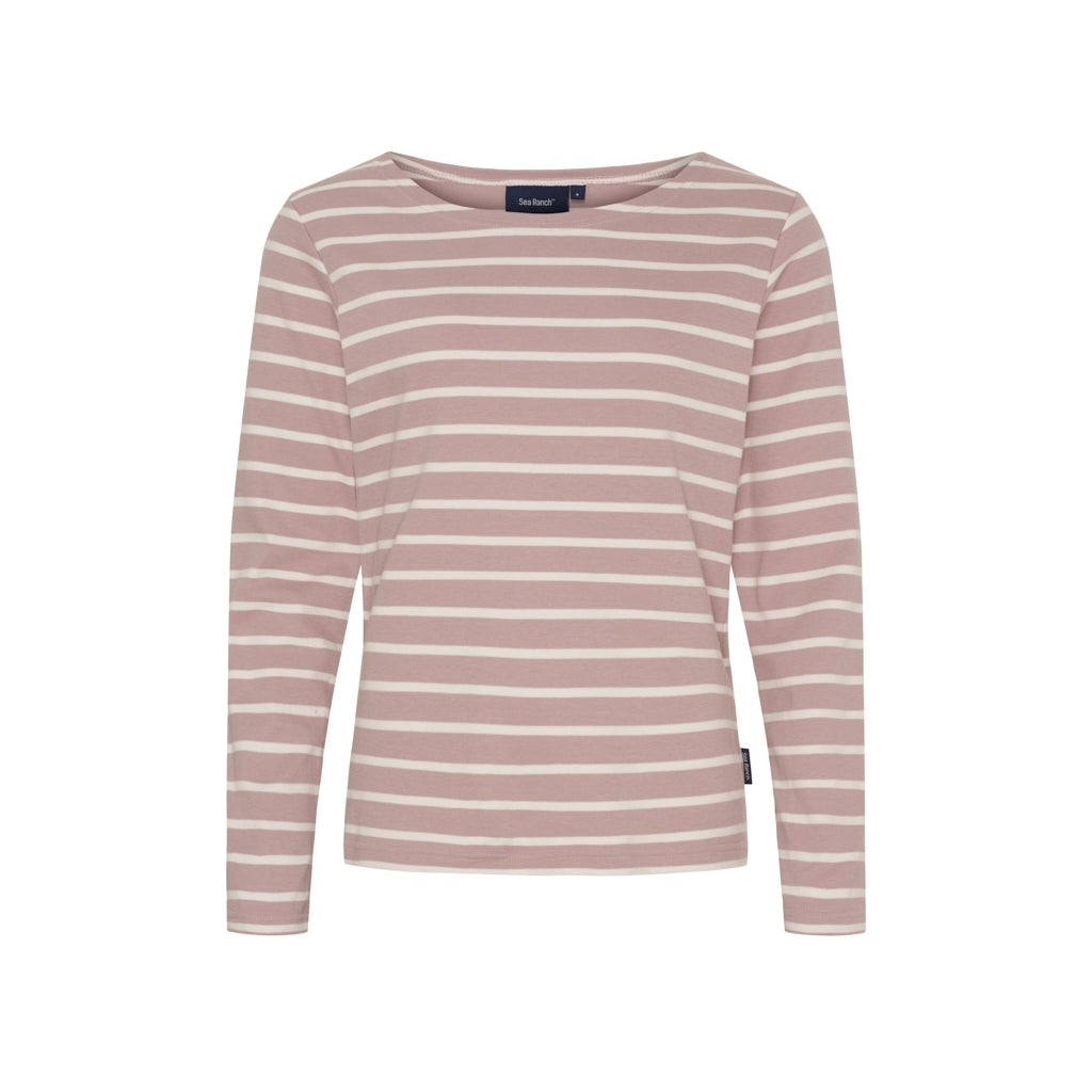 Sea Ranch Antibes Striped Long Sleeve Tee Long Sleeve Tee 3120 Woodrose / Ecru